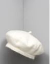 Boina angora y lana blanca