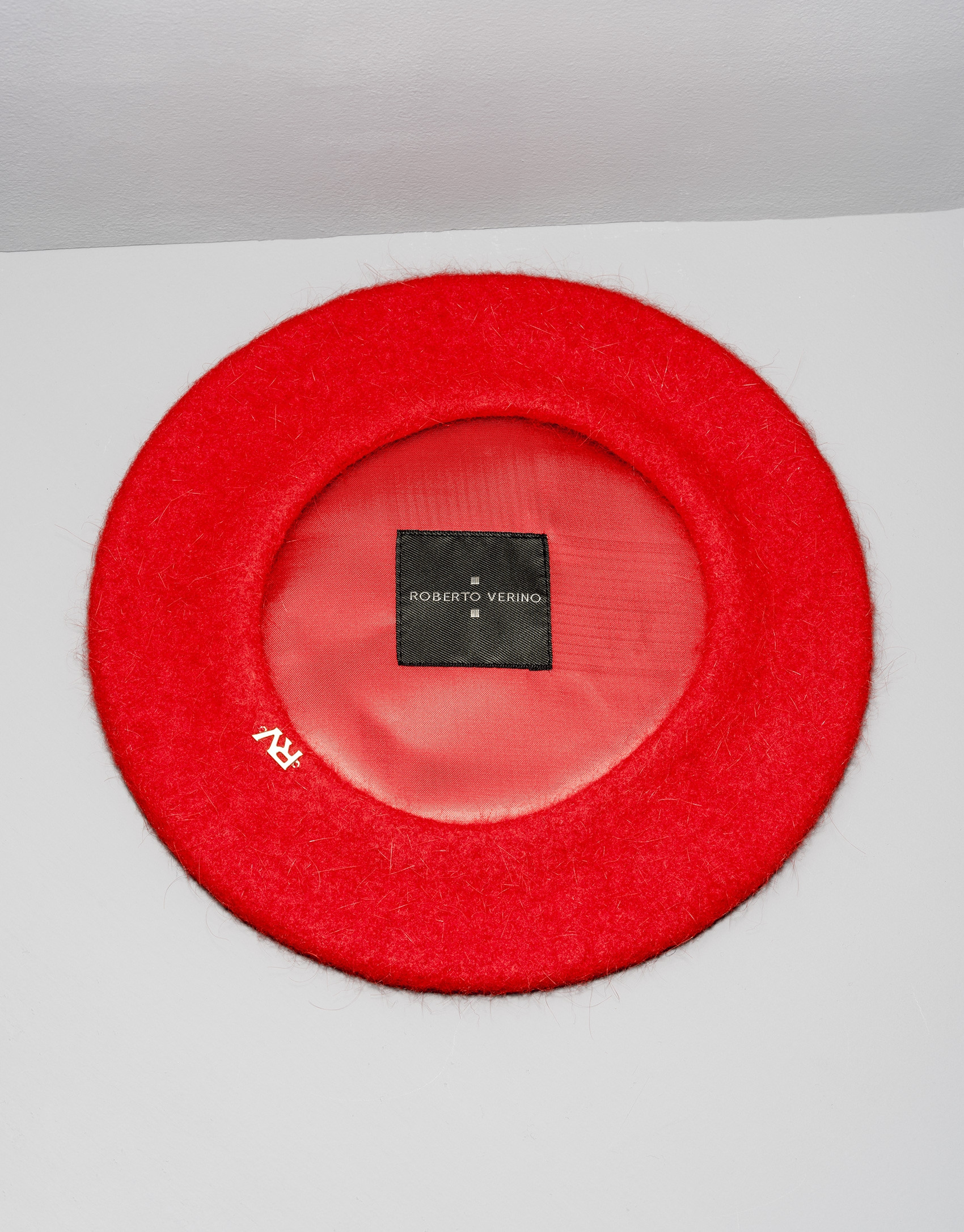Boina angora y lana rojo