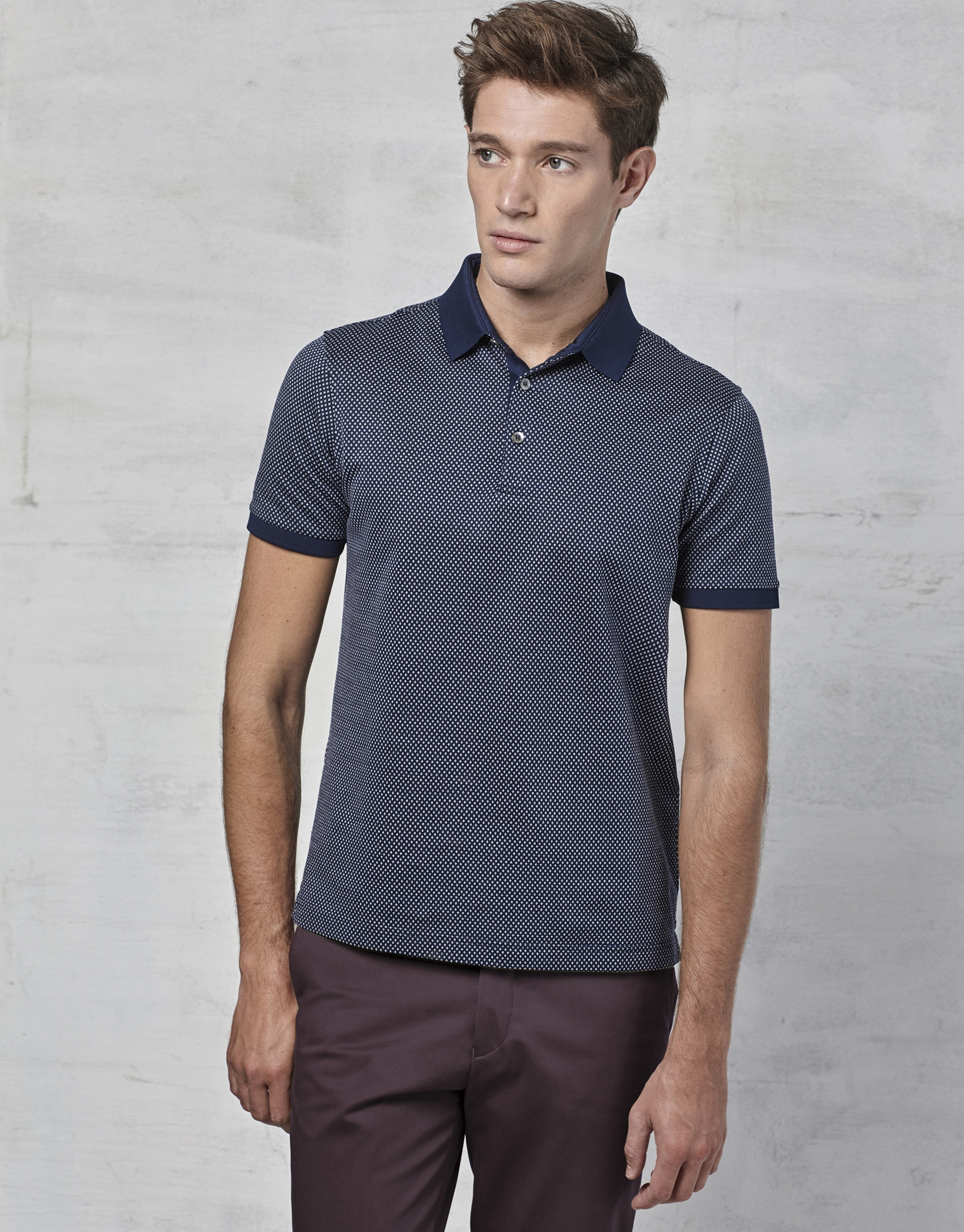 Burgundy cotton chinos
