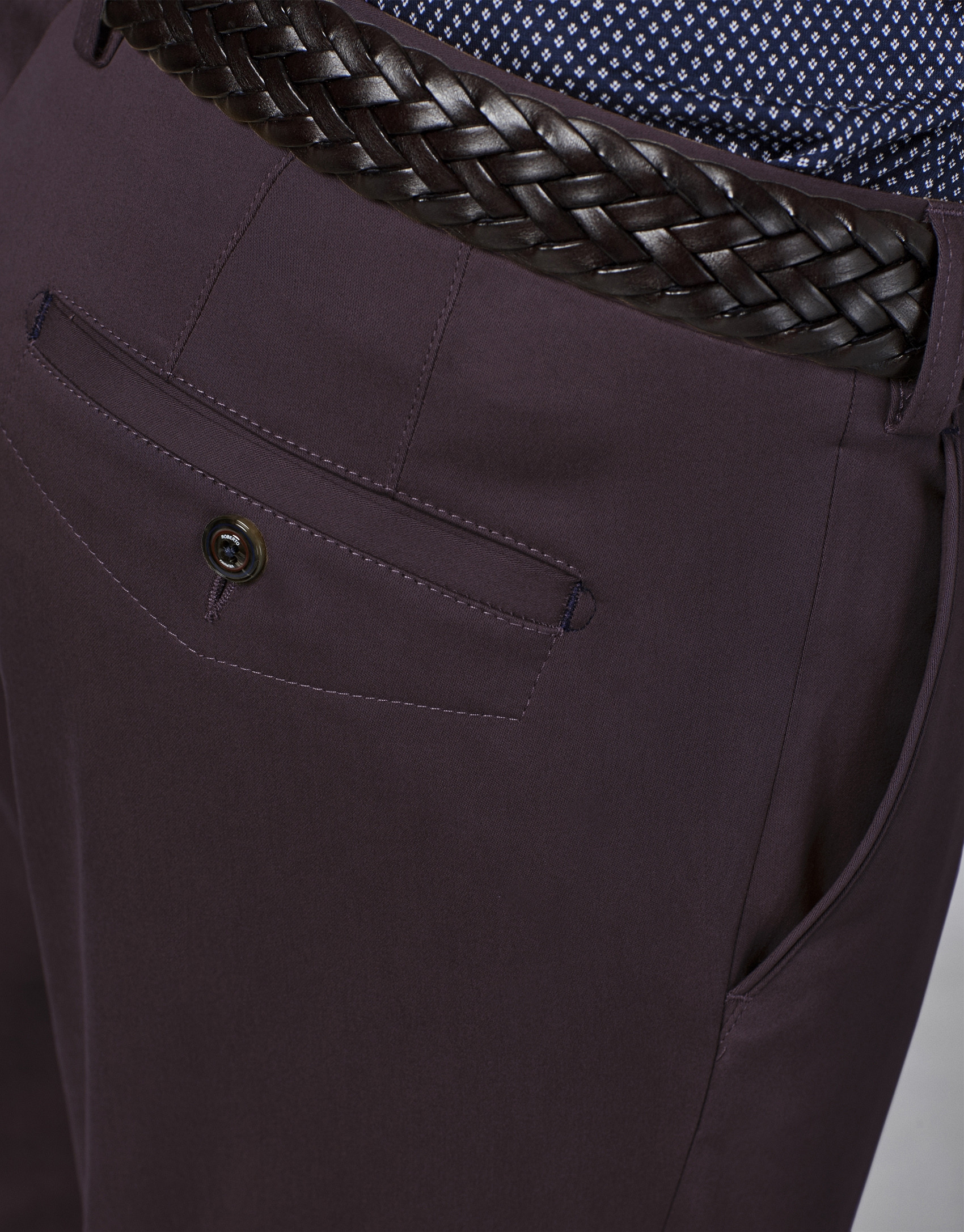 Burgundy cotton chinos