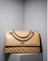Camel leather Ghauri shoulder bag
