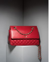 Red leather Ghauri shoulder bag