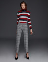 Red/black ribbed sweater