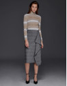 Beige/ivory ribbed sweater