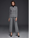Plaid double-breasted jacket
