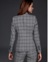 Plaid double-breasted jacket