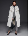 Long white raincoat