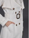Long white raincoat
