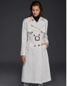 Long white raincoat
