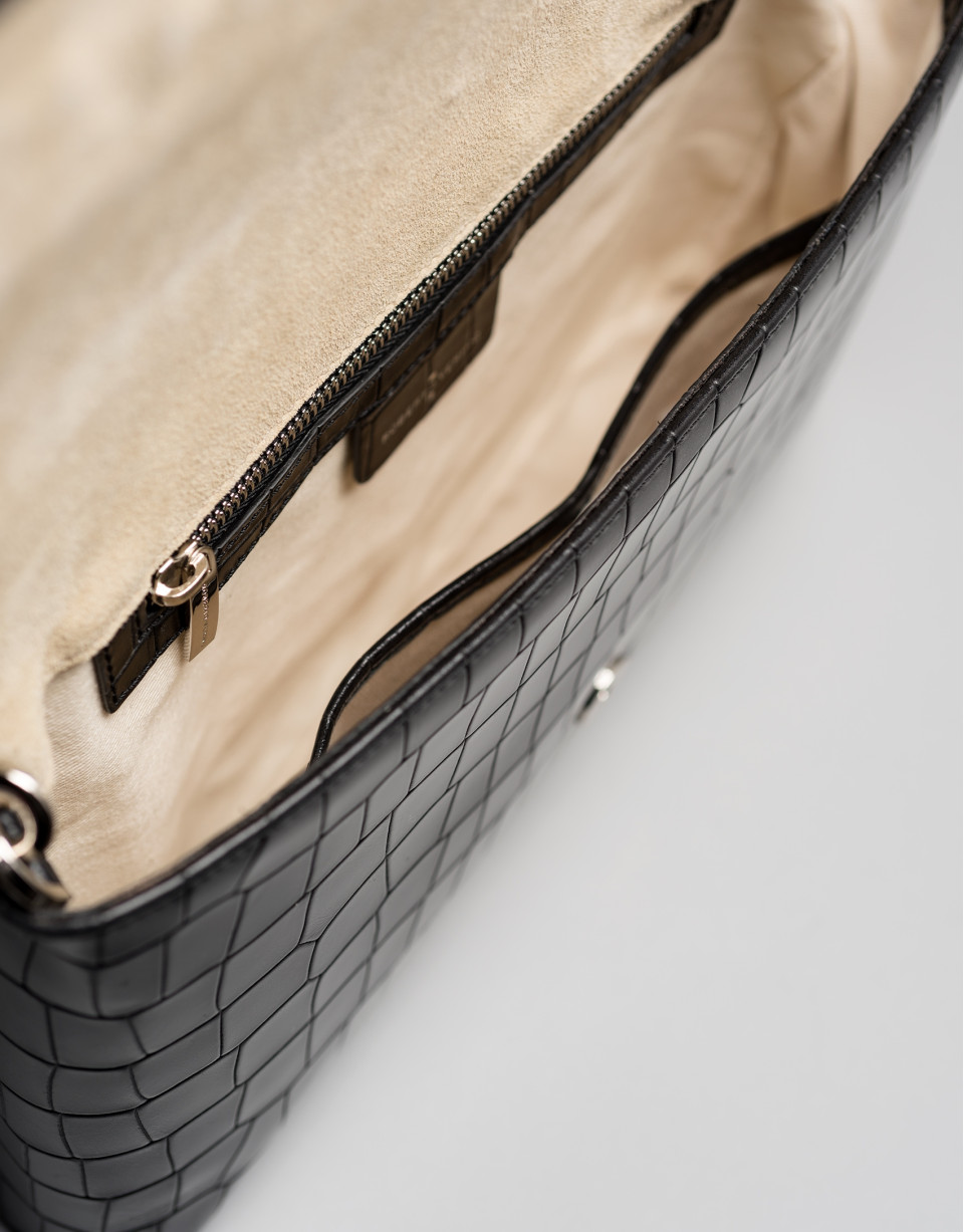Black alligator leather Sena billfold