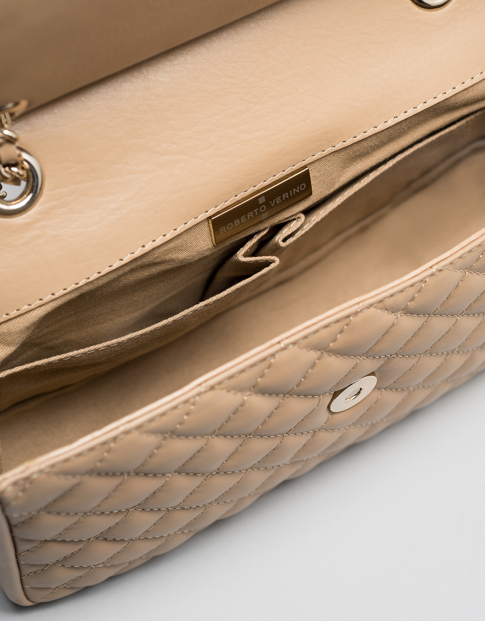 Camel leather Ghauri shoulder bag