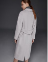 Abrigo de lana, alpaca y mohair beige