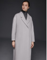 Beige mohair, alpaca and wool coat