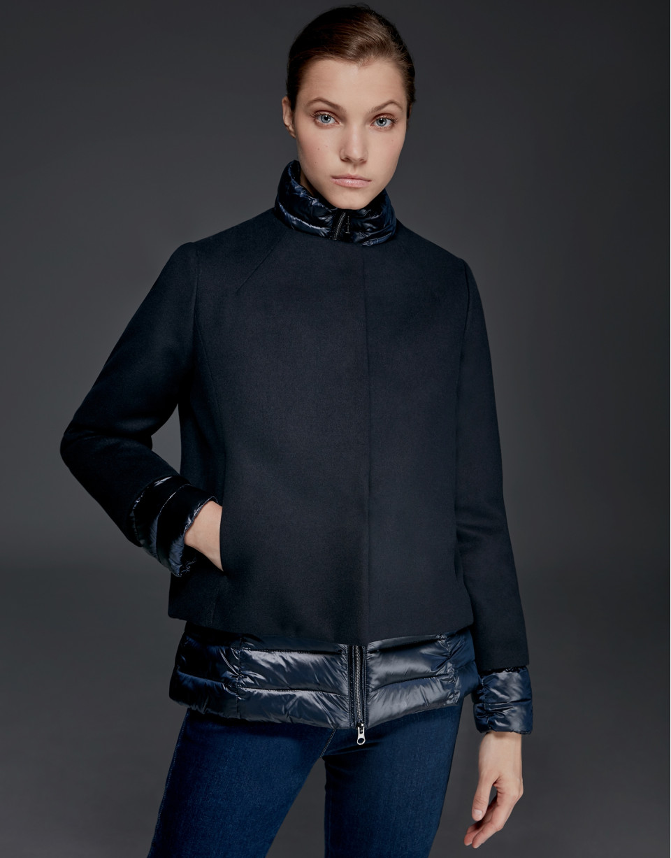 Navy blue two-piece windbreaker
