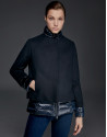 Navy blue two-piece windbreaker