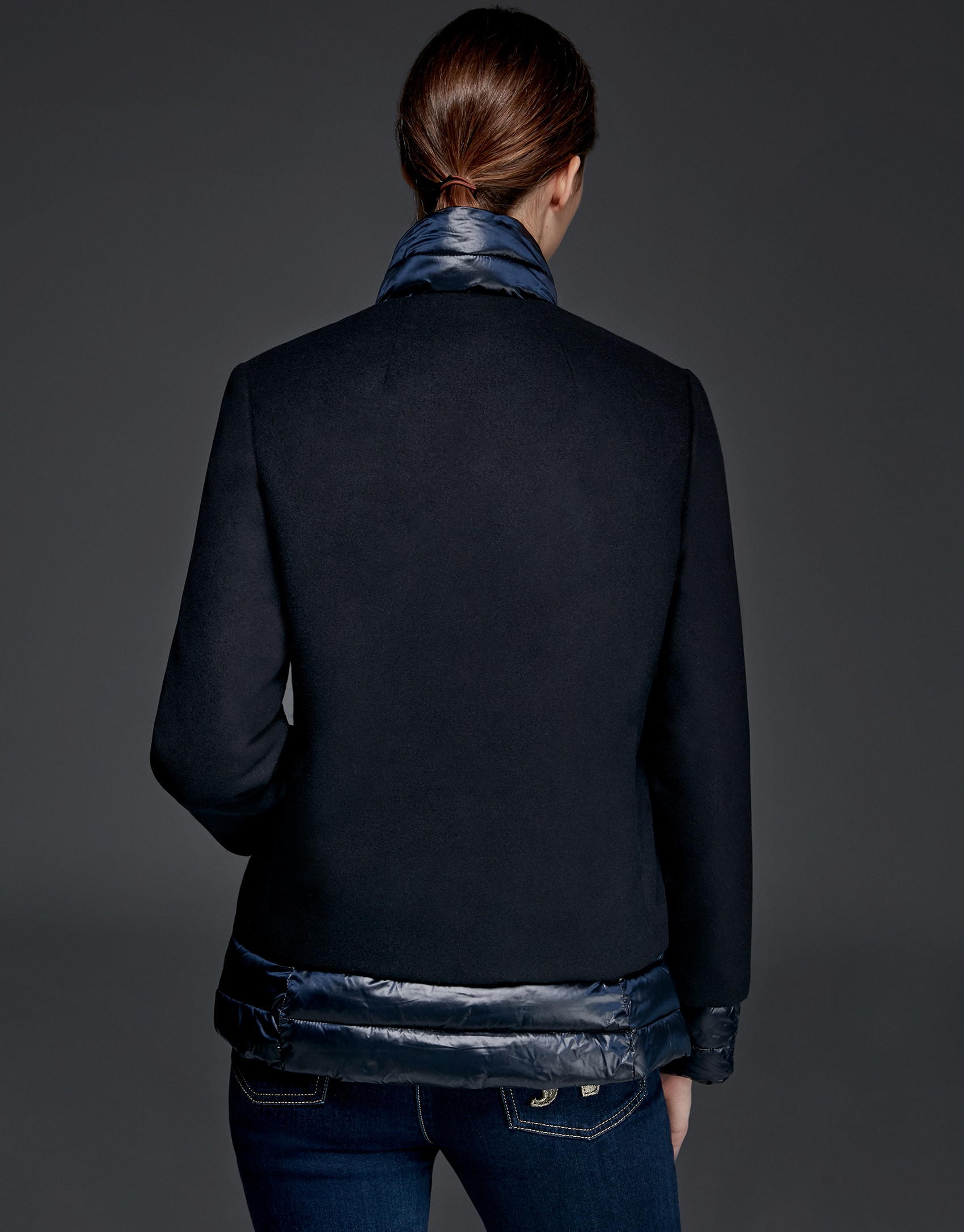 Navy blue two-piece windbreaker
