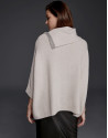 Light beige oversize sweater with Japanese sleeves