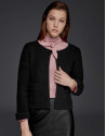 Black thick knit short jacket