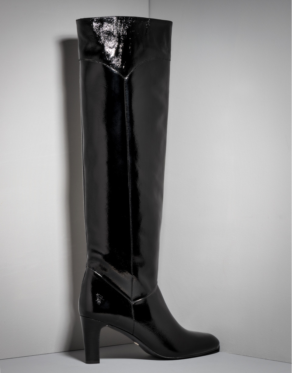 Bota alta de tacón Chagall en piel color negro
