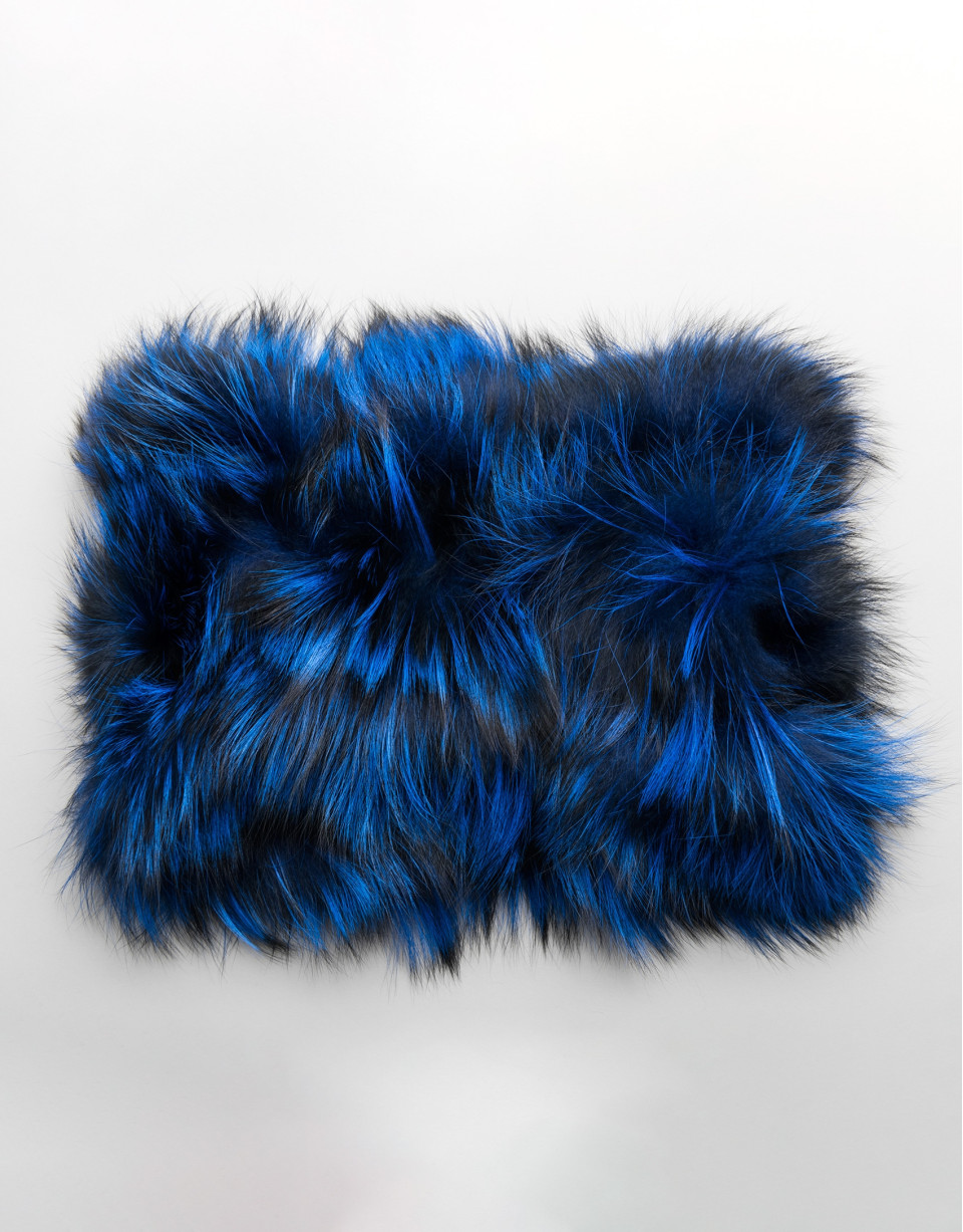 Klein blue tubular fox collar