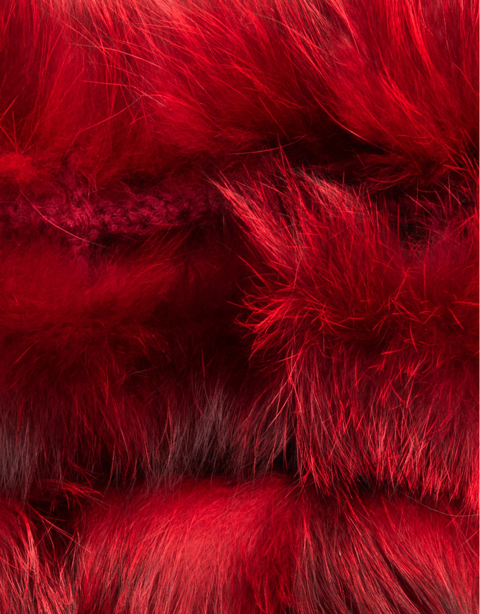 Cuello zorro tubular rojo