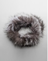 Light grey tubular fox collar