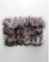 Light grey tubular fox collar