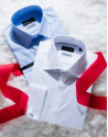 White microprint dress shirt