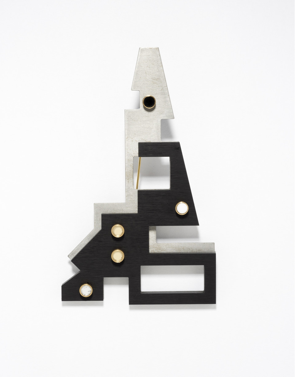 Broche Eiffel plateado