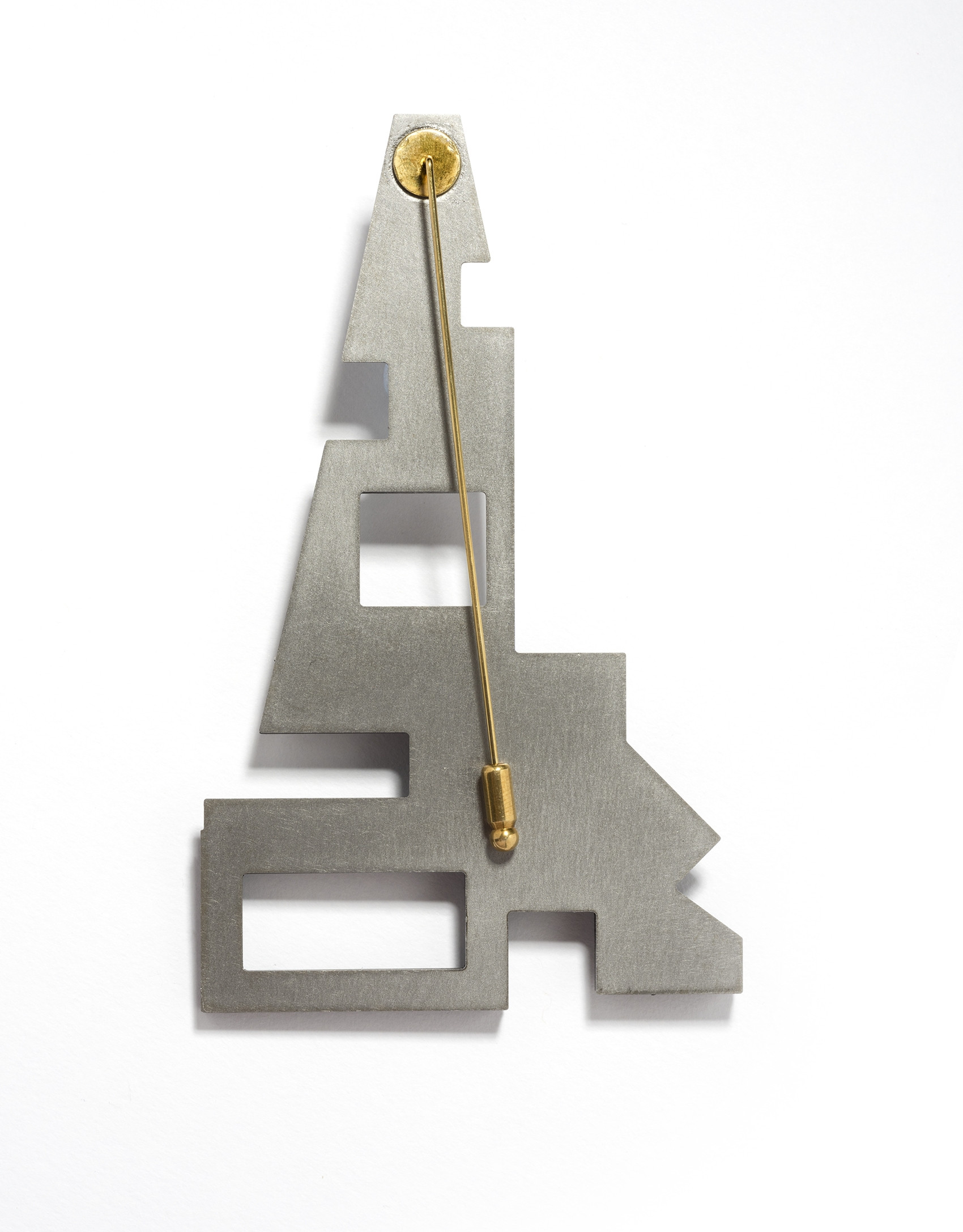 Broche Eiffel plateado