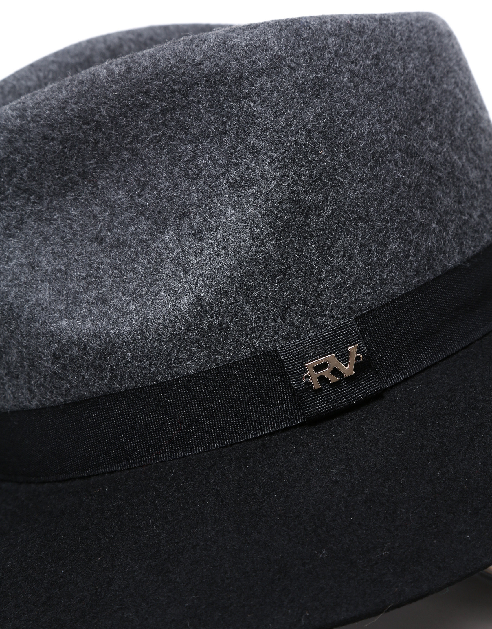 Sombrero fedora lana gris/negro