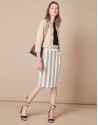 Striped sheath skirt