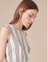 Beige striped top