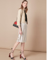 Beige leather windbreaker