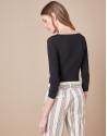 Jersey negro escote barco