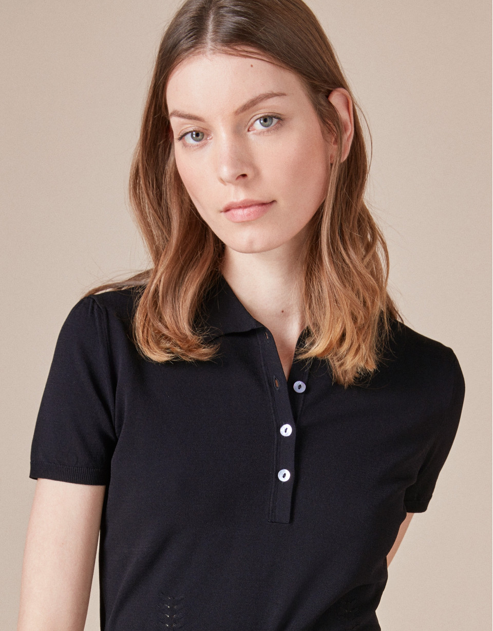 Black knit top