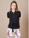 Polo de punto negro