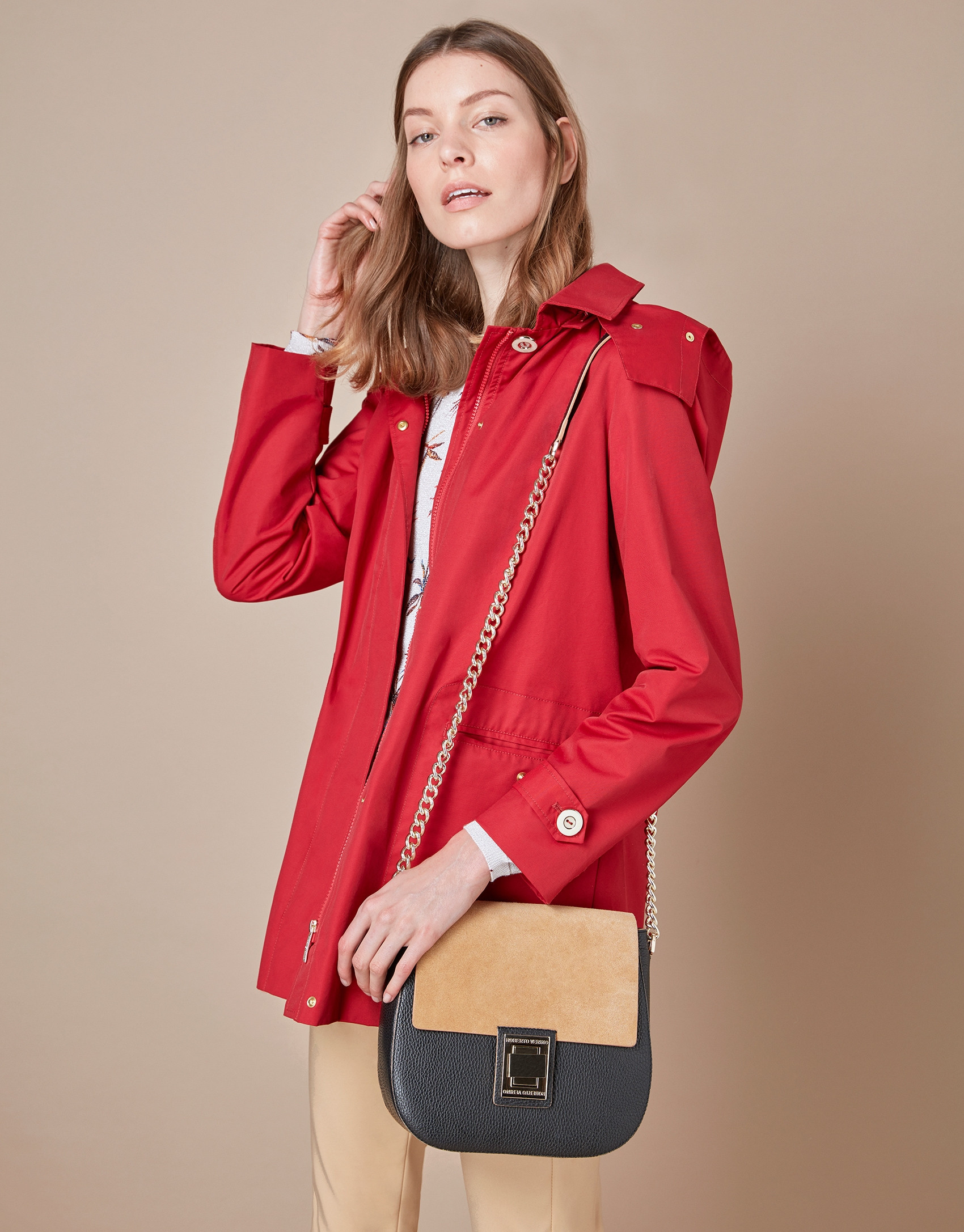 Black split  leather Gazel shoulder bag