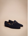 Mocasines estribo piel azul