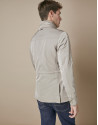 Taupe parka with four pockets