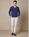 Pantalón chino algodón gris
