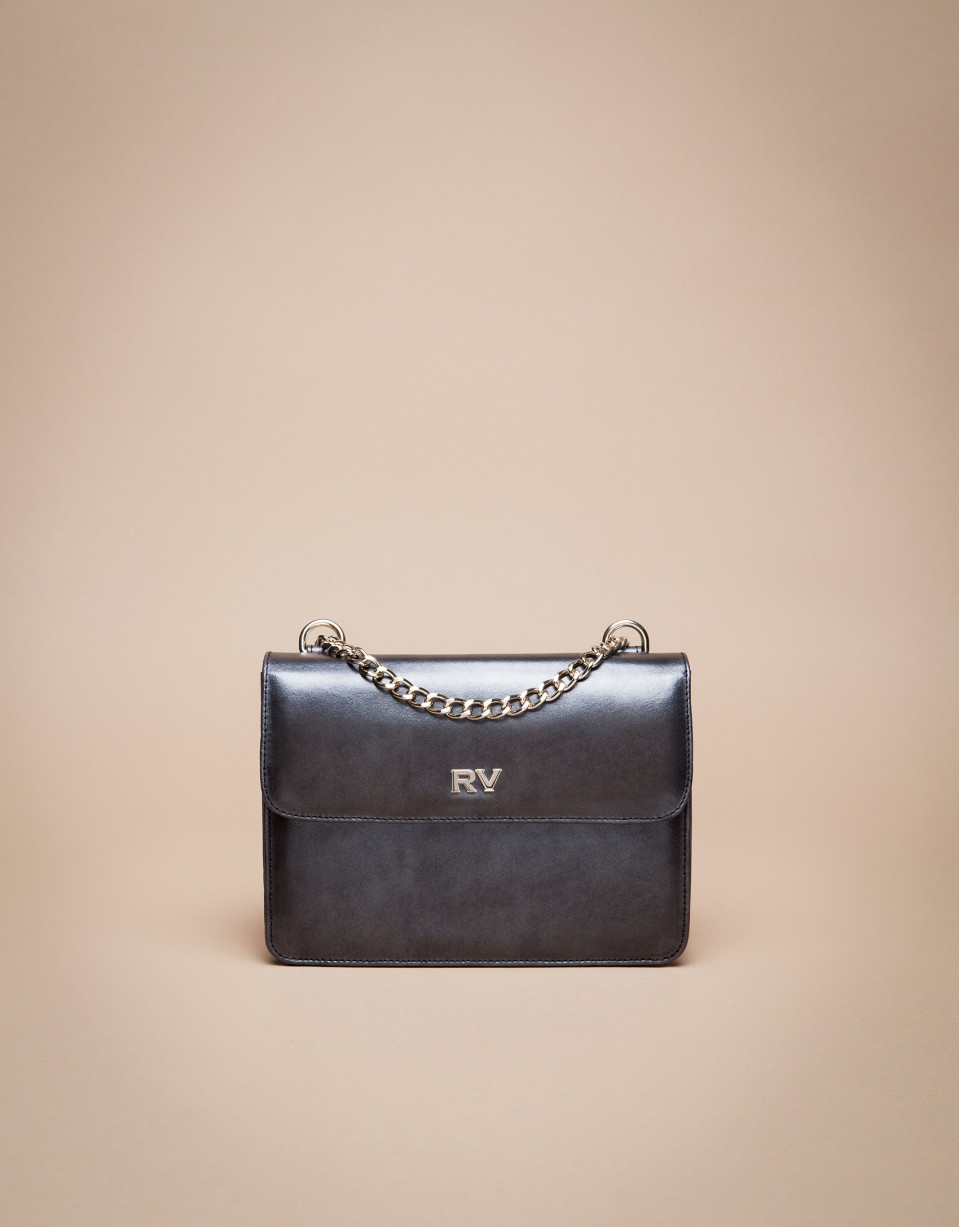 Bolso bandolera mini Pompidou negro brillo