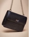 Bolso bandolera mini Pompidou negro brillo