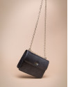 Bolso bandolera mini Pompidou negro brillo