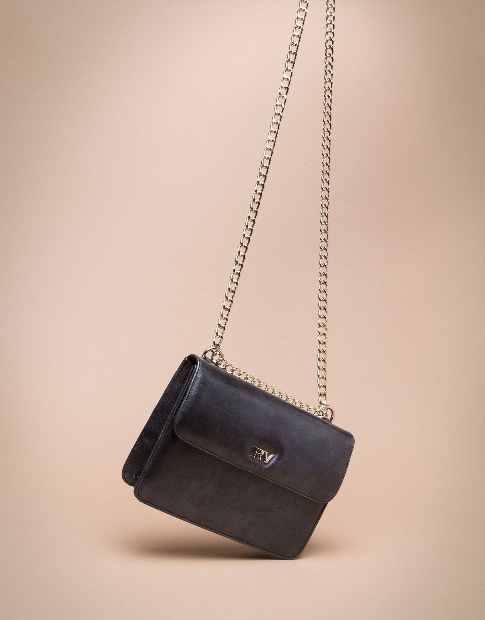 Bolso bandolera mini Pompidou negro brillo