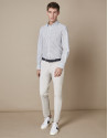 Camisa sport raya estrecha caqui