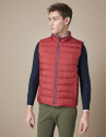 Chaleco reversible acolchado rojo/azulón