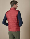 Red/blue quilted reversible vest