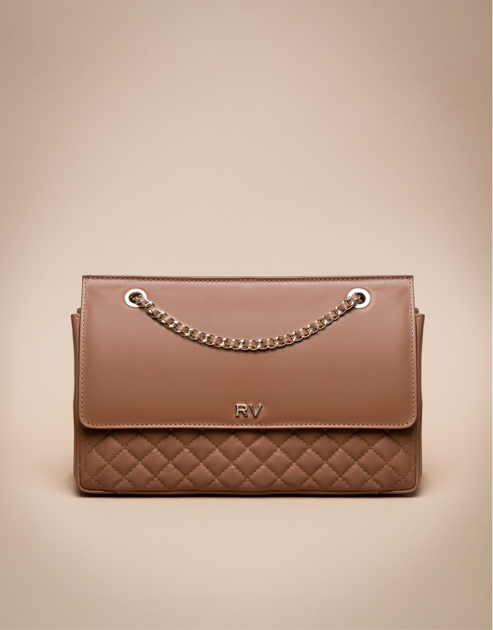 Ghauri Mega brown leather shoulder bag