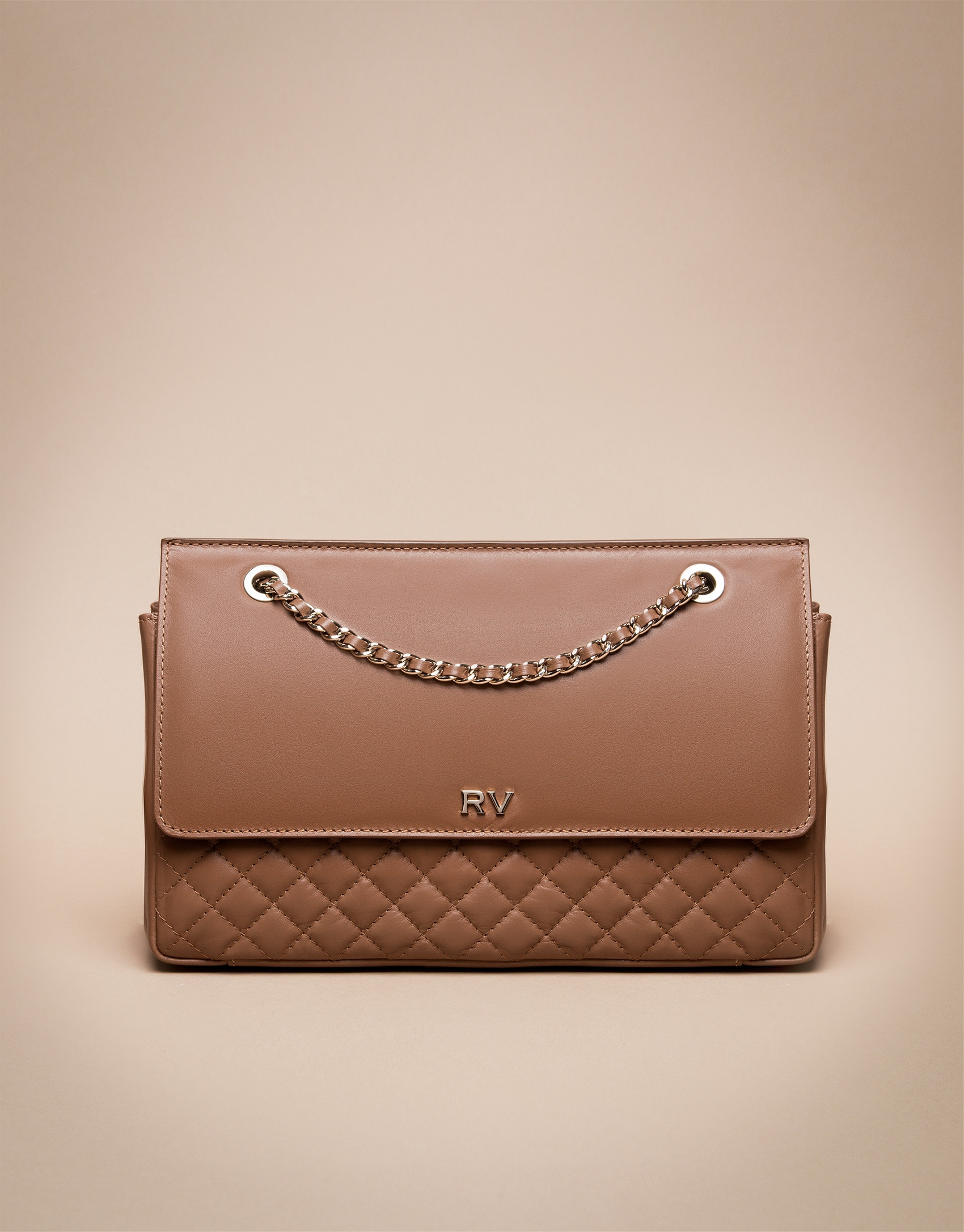 Bolso shoulder Ghauri Mega piel marrón